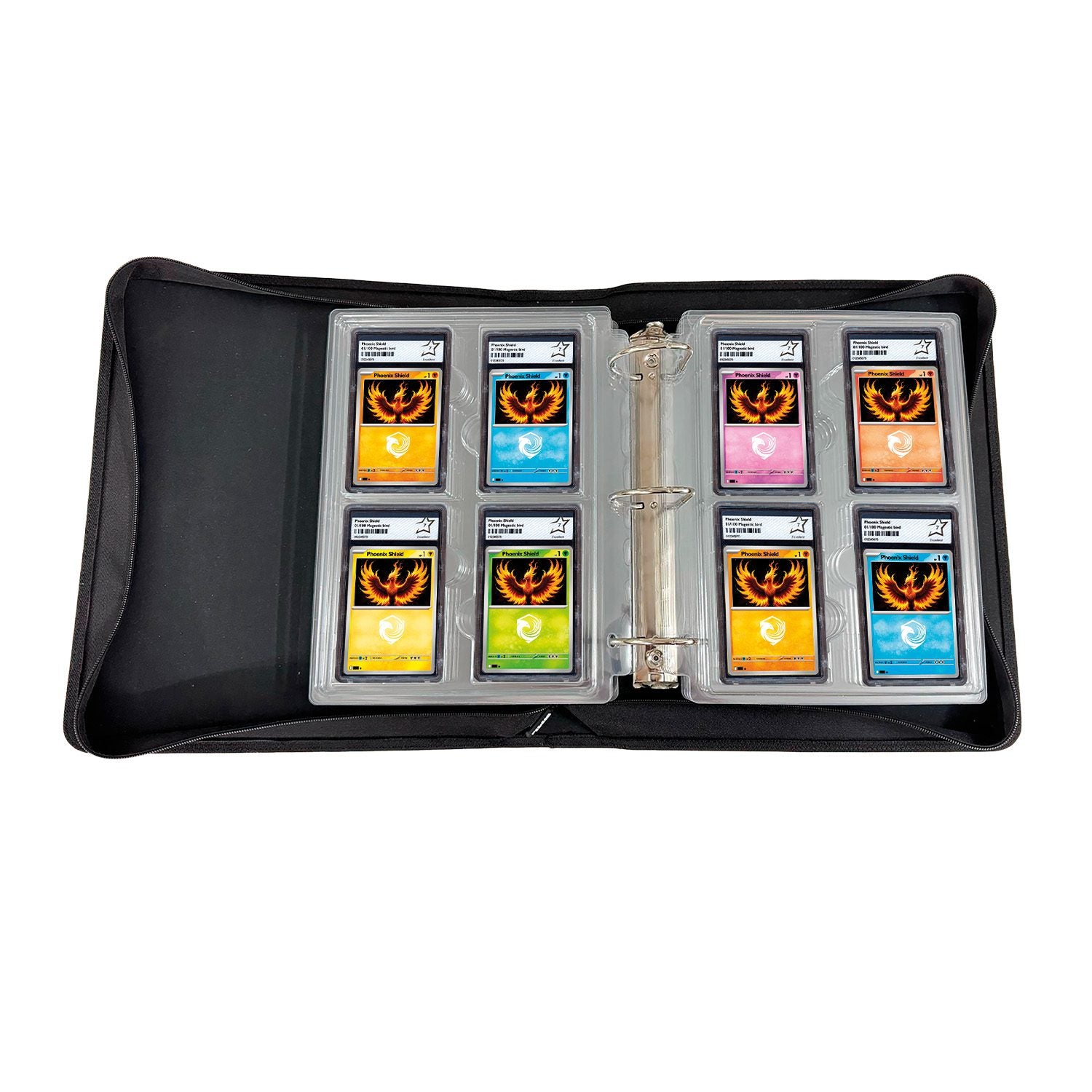 PROTECTIONS Phoenix Shield Album Graded Cards PCA 32 Cases (Black)