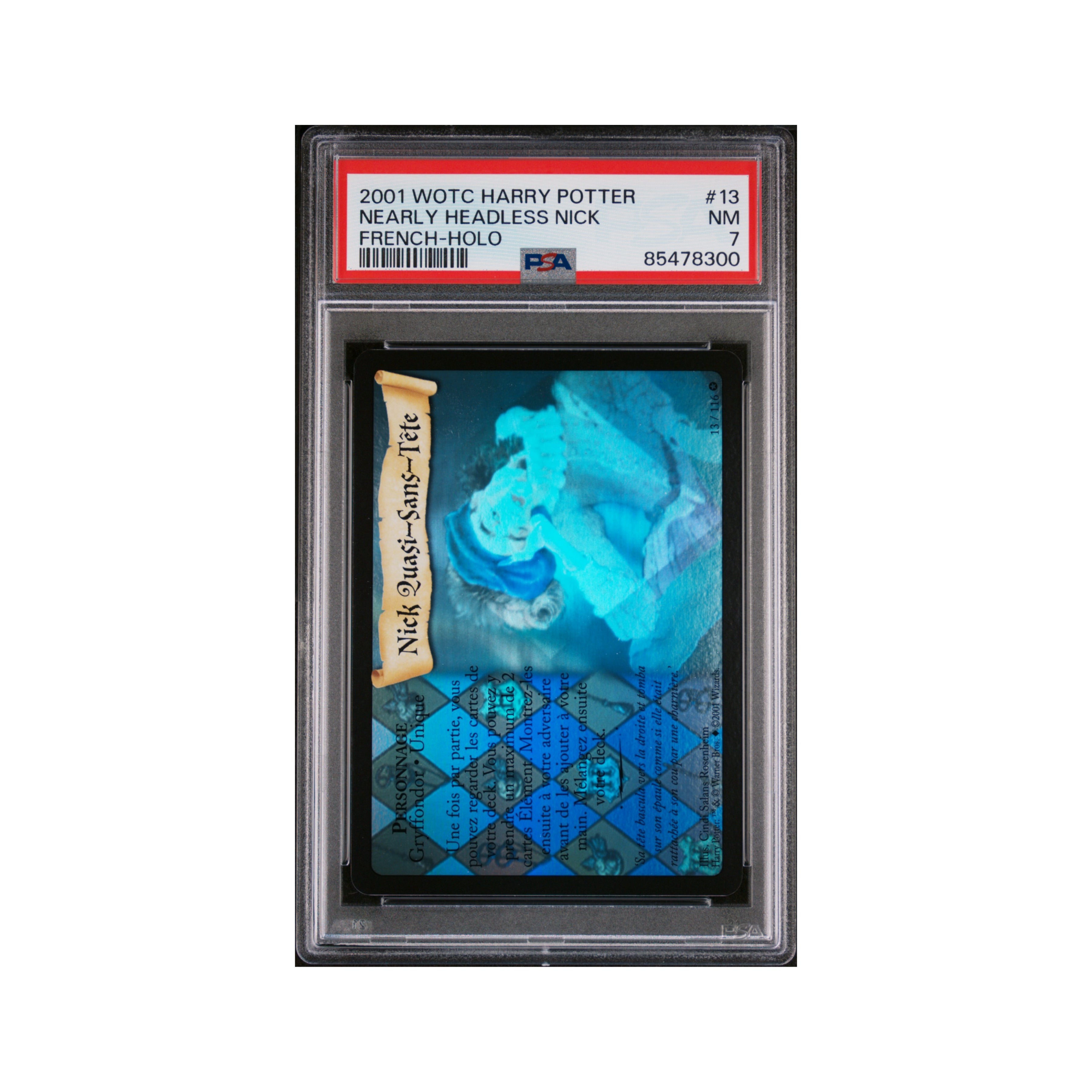 Harry Potter FR Nick Quasi Sans Tête holographique PSA 7