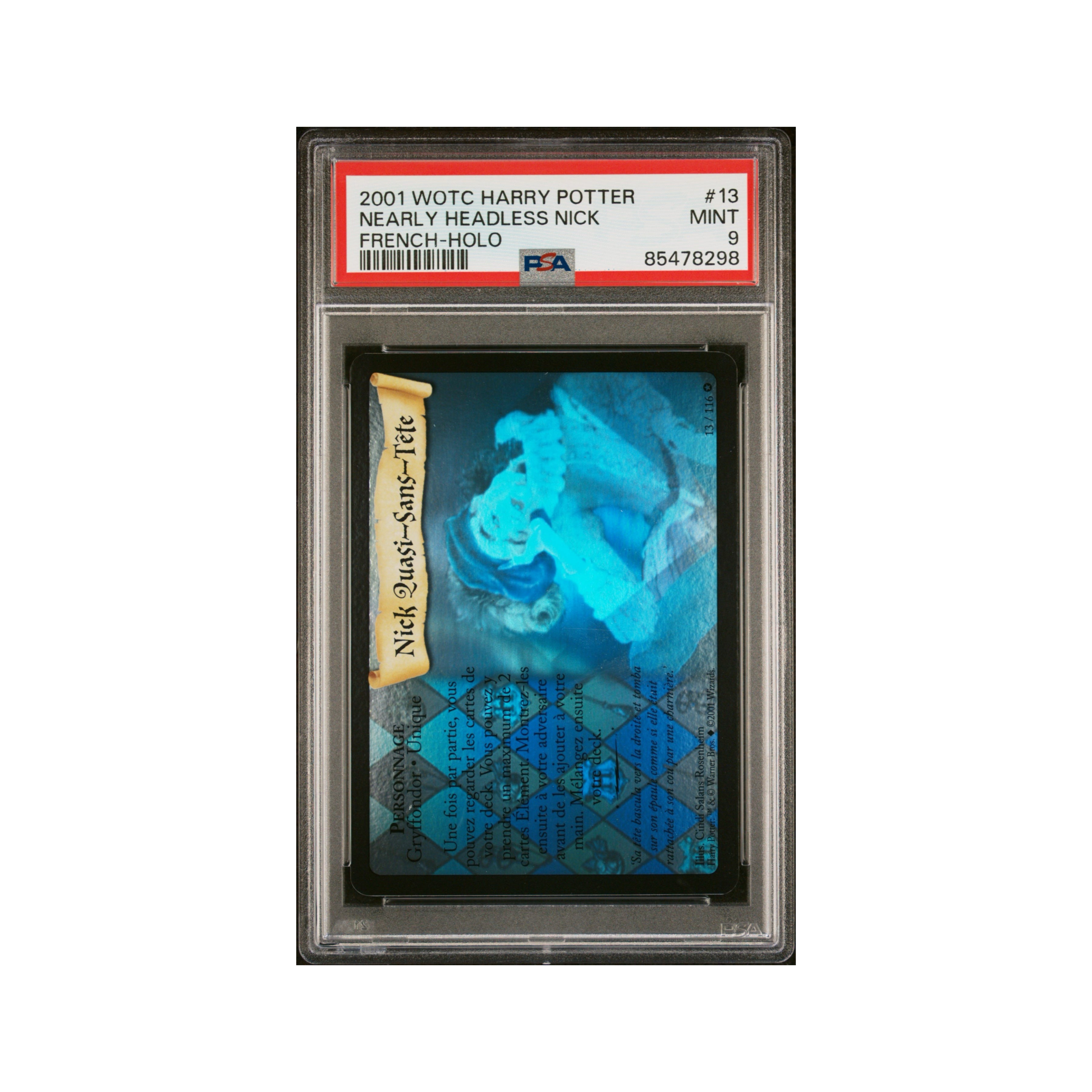 Harry Potter FR Nick Quasi Sans Tête holographique PSA 9