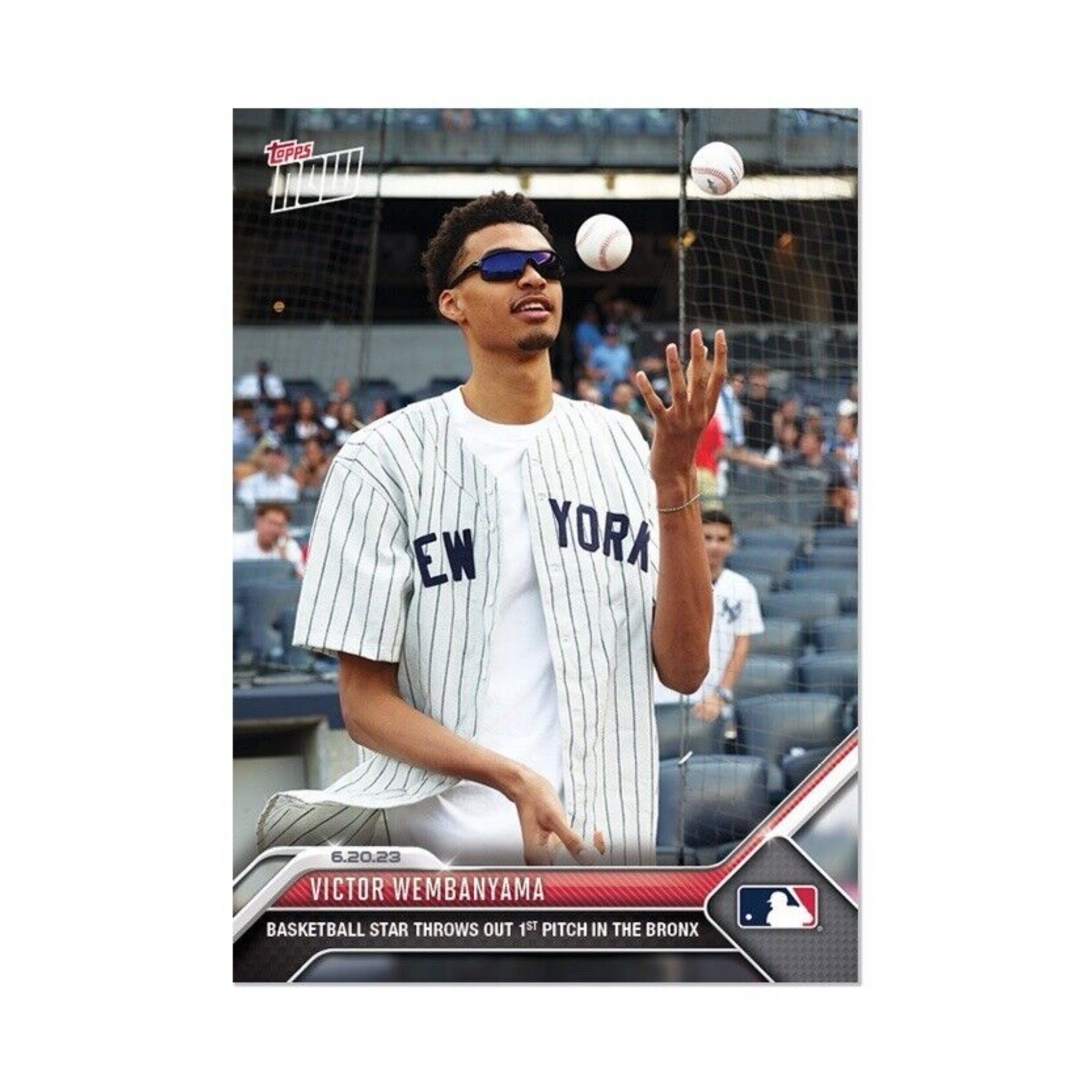 Topps US carte Topps Now Victor Wembanyama MLB #472 Baseball Basketball