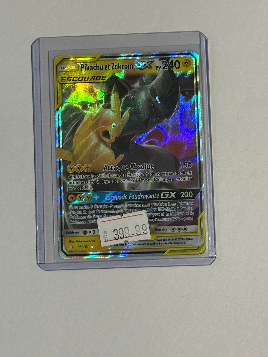 Pokémon FR Pikachu et Zekrom GX #33/181 - Duo de Choc
