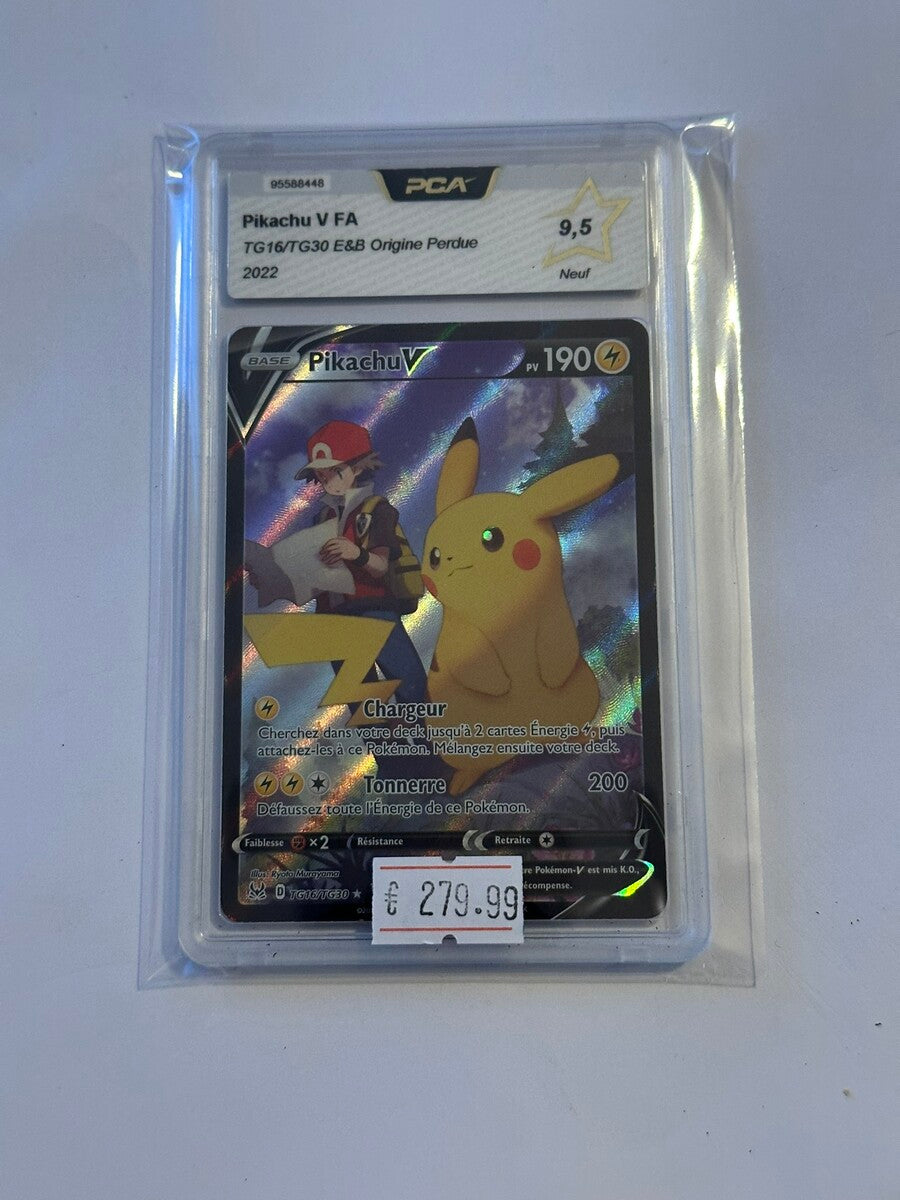 Pokemon FR Pikachu V #TG16/TG30 - Origine Perdue Galerie Dresseur FA - PCA 9.5