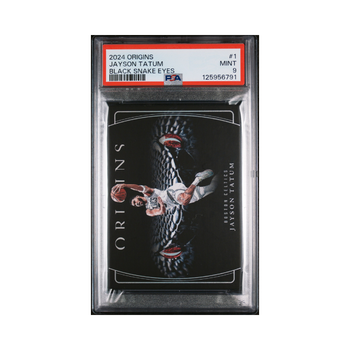 PANINI US Jayson Tatum 2024 Origins Black Snake Eyes SSP PSA 9
