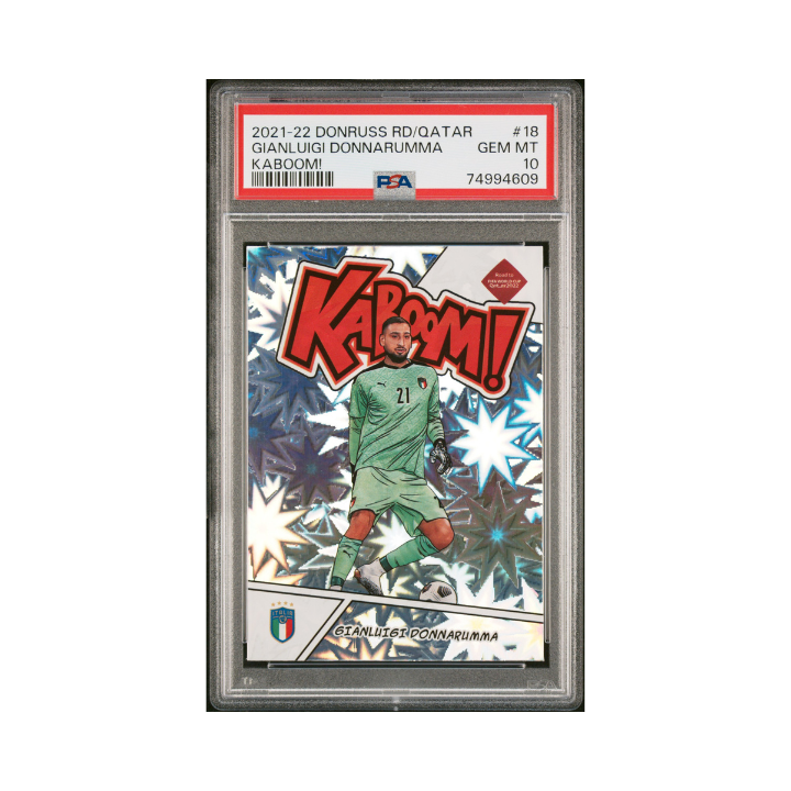 PANINI US Gianluigi Donnarumma Kaboom! Donruss Qatar 2021 / 22 PSA 10