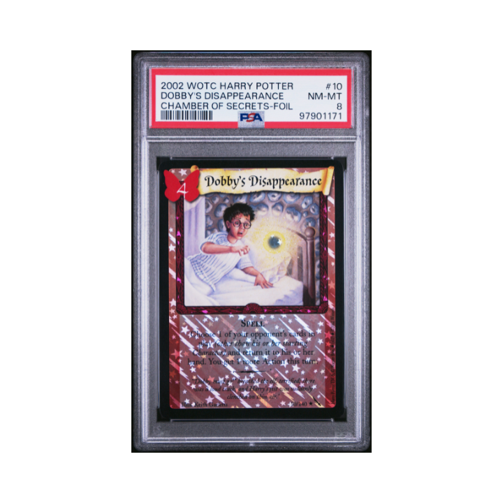 Harry Potter US WotC 2002 Dobby's Disappearance Foil Chamber Of Secrets PSA 8