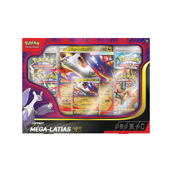 Pokémon FR Coffret Méga Latias Ex 4 boosters