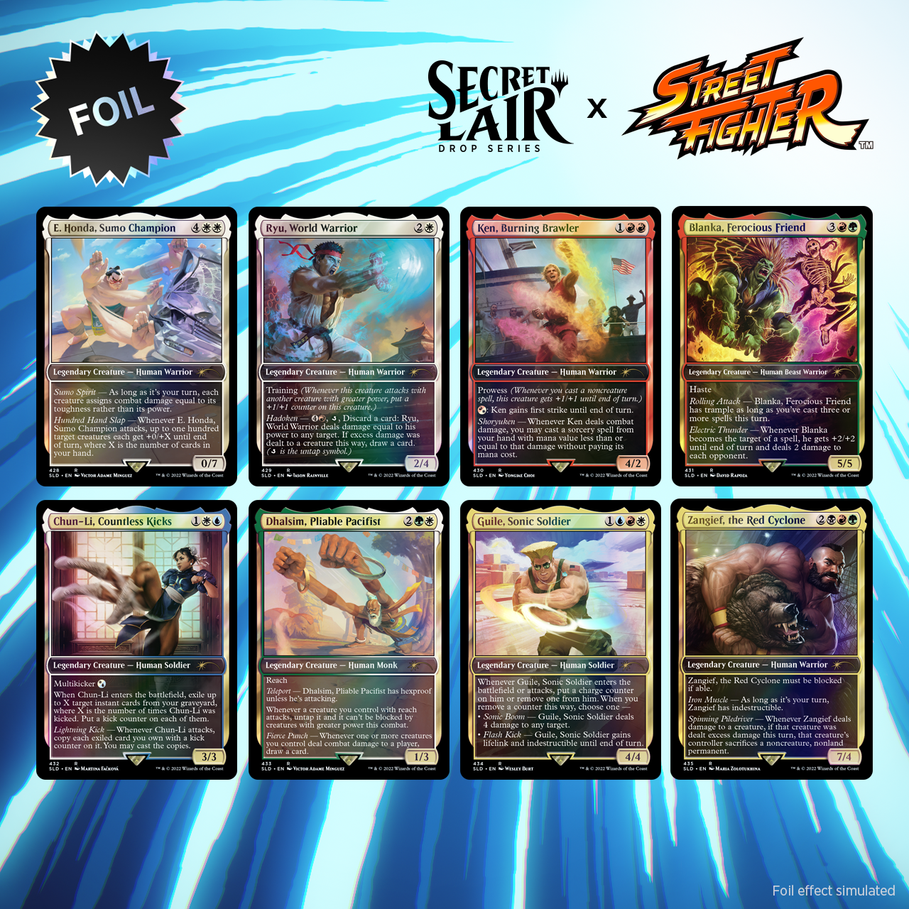 MTG US Magic The Gathering Secret Lair Street Fighter Foil scéllé