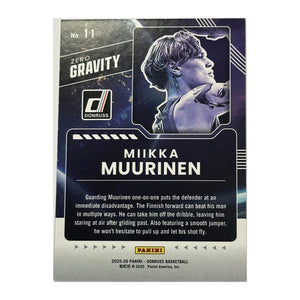 2025-26 Donruss Zero Gravity Miikka Muurinen Blue #11 - verso