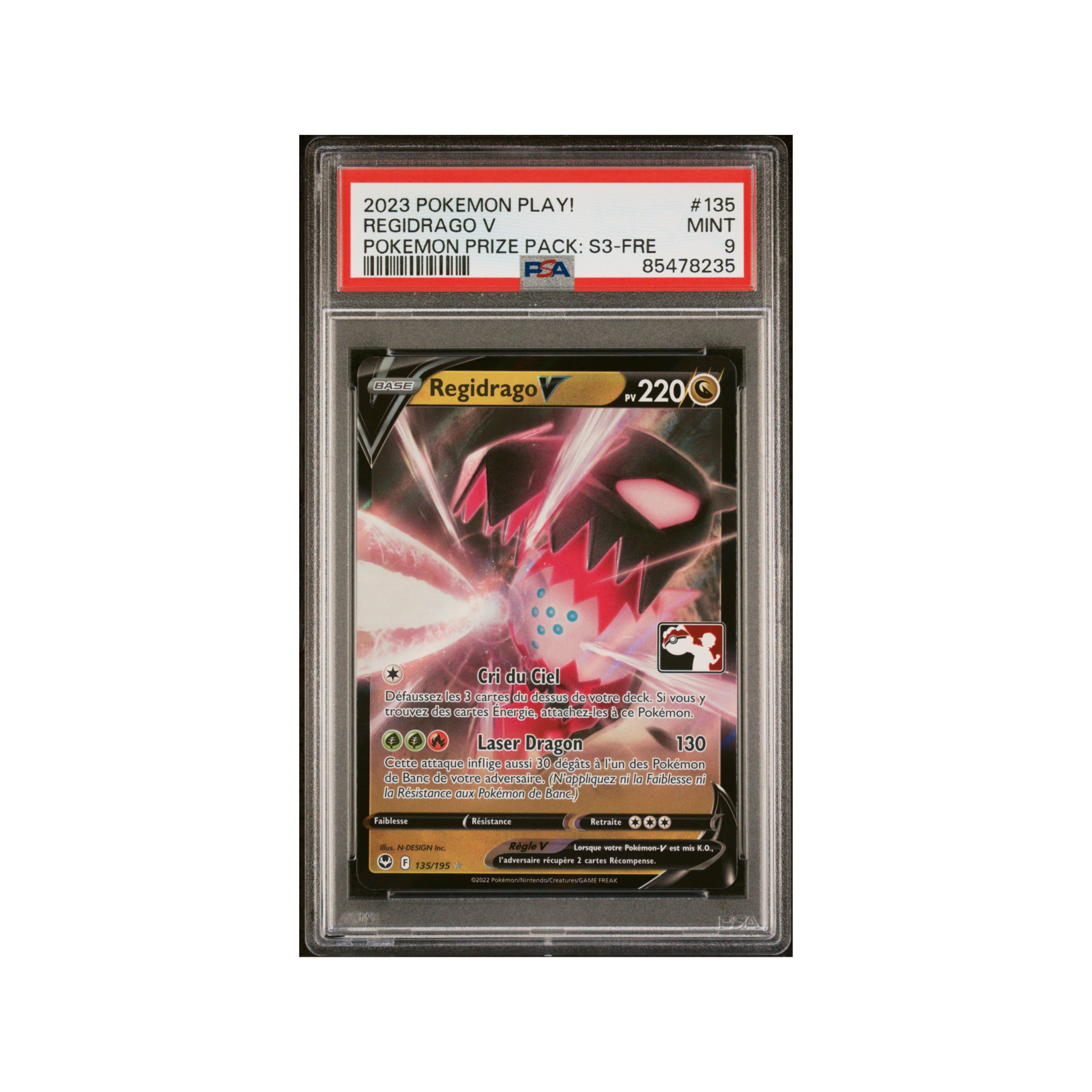 Pokémon FR Regidrago V PPS3 Ligue PSA 9