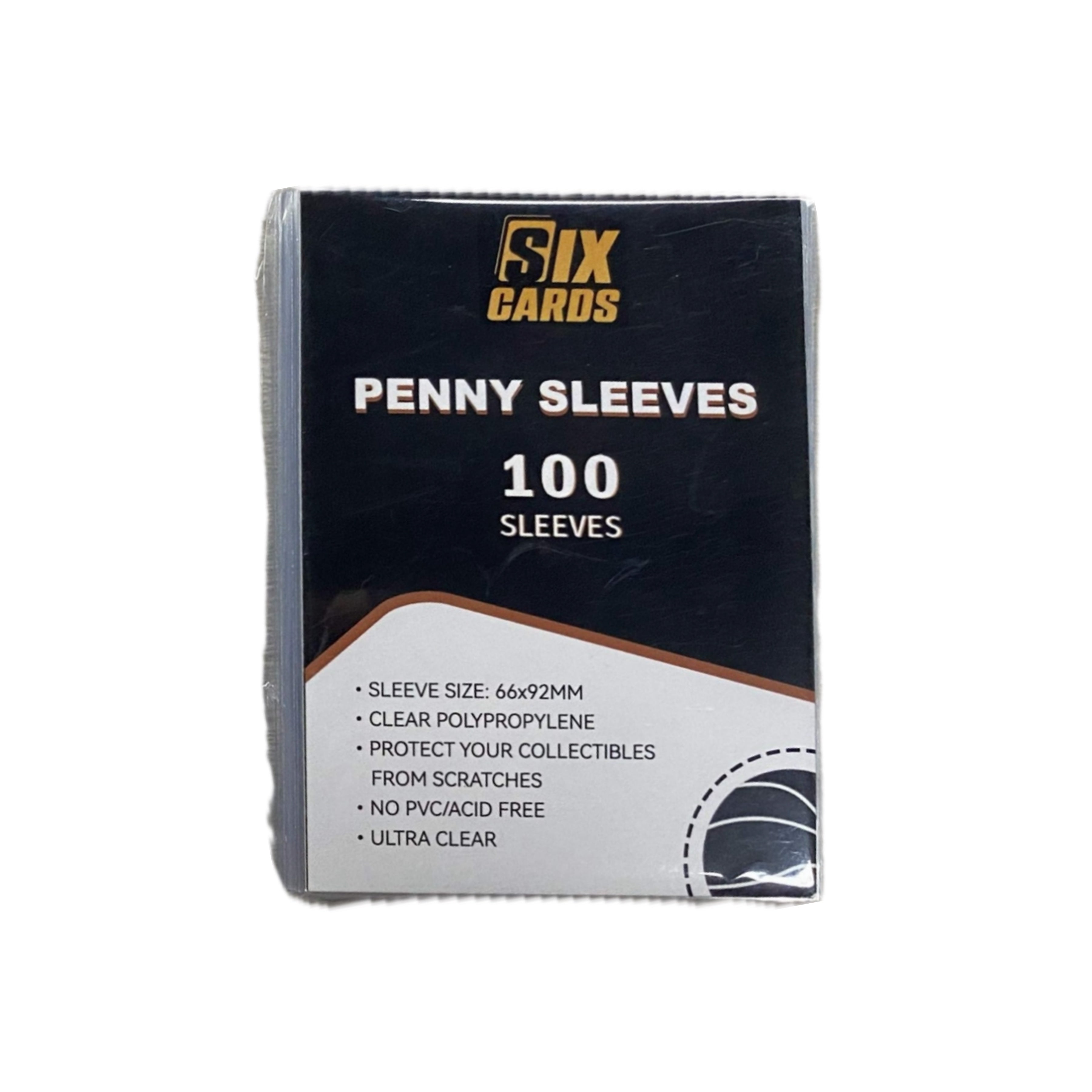 Six Cards Sleeves paquet de 100 66x92mm