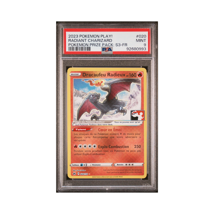 Pokémon FR Dracaufeu Radieux PPS3 020/159 PSA 9