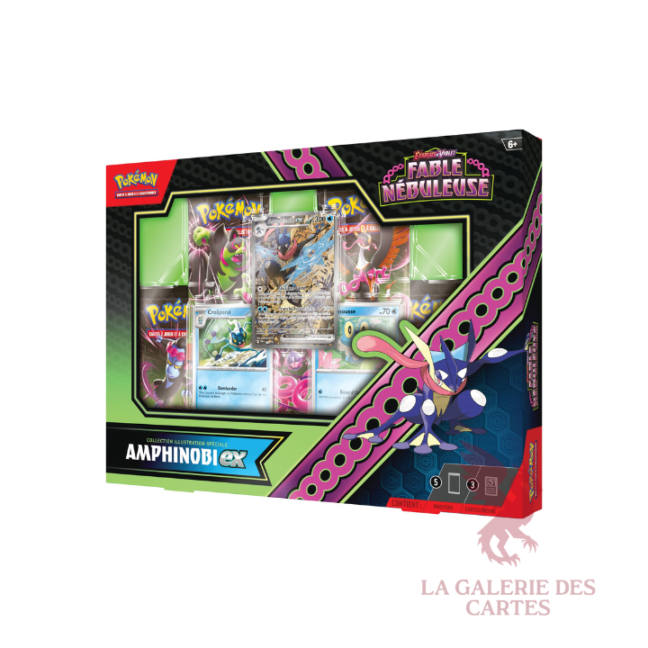 Pokémon FR Coffret Collection Illustration spéciale Écarlate et Violet – Fable Nébuleuse – Amphinobi ex EV 6.5