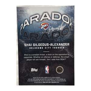 2025-26 Topps Chrome Paradox Shai Gilgeous-Alexander #PX-5 - verso