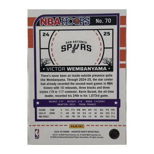 2024-25 Panini NBA Hoops Haunted Hoops Victor Wembanyama #70 - verso